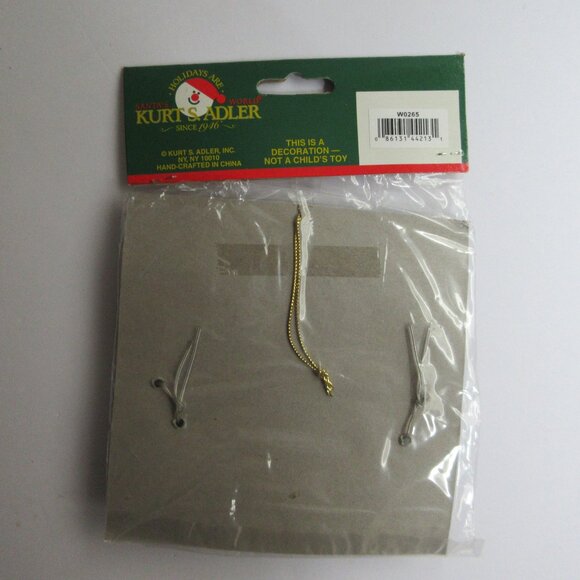 Kurt Alder GOD BLESS AMERICA Christmas Ornament Flag Heart With Eagle NEW - Picture 2 of 8